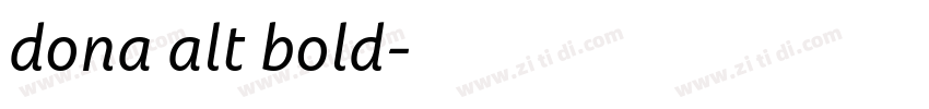dona alt bold字体转换